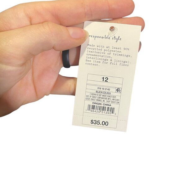 A New Day Womens Black Wide Leg Pants Size 12 Recycled Polyester Durable Lightwe - Picture 4 of 5